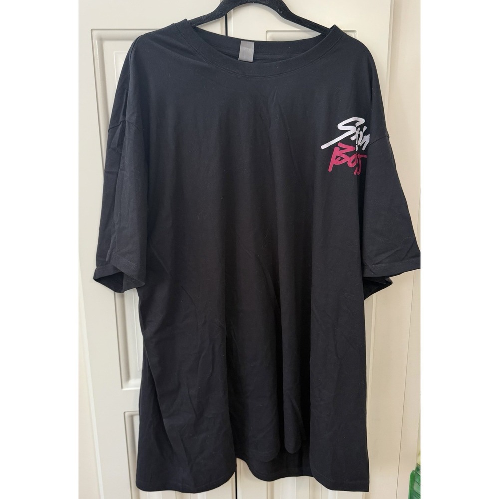 Spirit‎ Boys Anime Graphic T Shirt 4XL Black Oversized Manga Streetwear Tee